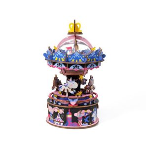 3D Puzzle Rolife Starry Night Merry-go-round DIY Music Box AM44