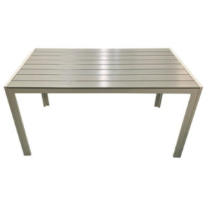 Τραπέζι Κήπου Αλουμινίου Με Συνθετικό Polywood 140x80cm Γκρι 180-4956