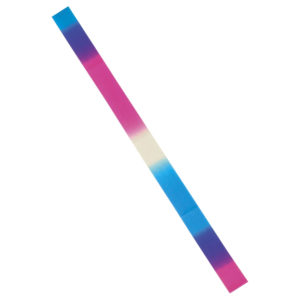 Κορδέλα Ρυθμικής Γυμναστικής Amila 6m Λευκή/Μπλε/Ροζ 98901