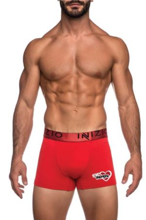 ΙΝΙΖΙΟ Inizio ανδρικό βαμβακερό boxer κόκκινο be my valentin,στενή γραμμή,95%cotton 5%elastanee 4501-14 - ΚΟΚΚΙΝΟ