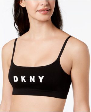 DKNY DKNY γυναικείο μπουστάκι seamless scoop bralette DK4507-BLACK - BLACK