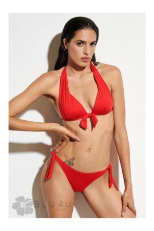 BLU4U Blu4u γυναικείο μαγιό bottom brazil με δέσιμο στο πλάι σε κόκκινο χρώμα 2136586-07 - ΚΟΚΚΙΝΟ