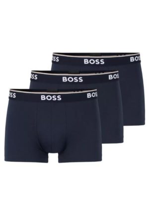 BOSS Boss ανδρικά βαμβακερά μποξεράκια 3pack σε μπλε σκούρο χρώμα 50475274-480 - ΣΚΟΥΡΟ ΜΠΛΕ