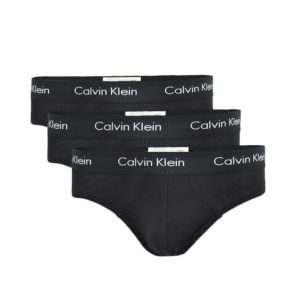 CALVIN KLEIN Calvin Klein ανδρικά 3pack slip βαμβακερά σε μαύρο χρώμα,κανονική γραμμήU2661G-XWB - ΜΑΥΡΟ