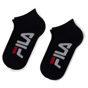 FILA Fila unisex κοντές κάλτσες 2 τεμαχίων (2pack) μεγάλο λογότυπο F9199-BLACK - BLACK