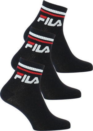FILA Fila unisex αθλητικές ημίκοντες κάλτσες 3 τεμαχίων (3pack) F9398-BLACK - BLACK