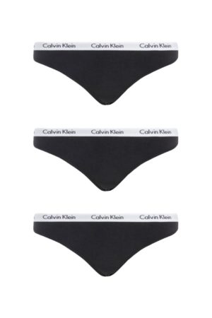 CALVIN KLEIN Calvin Klein γυναικεία bikini 3pack βαμβακερά μαύρα QD3588E-001 - ΜΑΥΡΟ