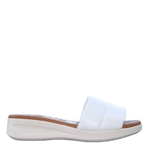 Oh my Sandals Δερμάτινες Γυναικείες Πλατφόρμες με Μεσαίο Πάτο σε Λευκό Χρώμα 4989