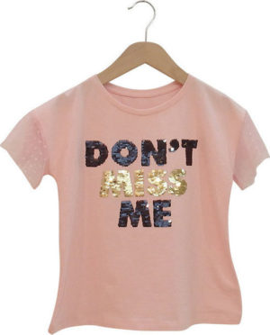 Μπλούζα με παγιέτα για κορίτσι Ebita 202106 ροζ