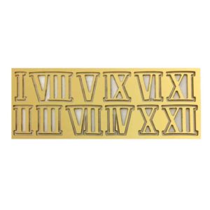 Λατινικοί αριθμοί σε χρυσό χρώμα 12αδα (10mm-25mm)