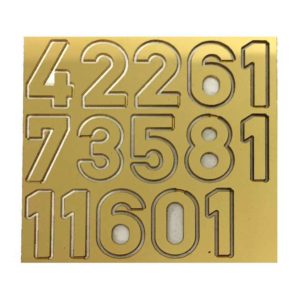 Αραβικοί αριθμοί σε χρυσό χρώμα 12αδα (15mm-20mm)