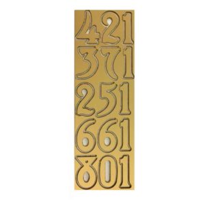 Αραβικοί αριθμοί σε χρυσό χρώμα 12αδα 10mm