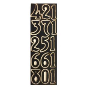 Αραβικοί αριθμοί σε μαύρο χρώμα 12αδα 10mm