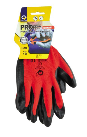 Quality ProNitrile Γάντια εργασίας Νιτριλίου Ν10(L/XL)