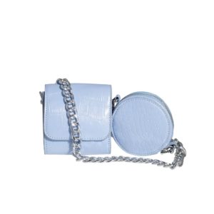 Γυναικεία τσάντα μέσης/χιαστί από οικολογικό δέρμα κωδ. 2390 - BLUE