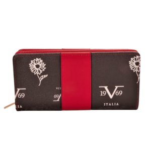 Γυναικείο πορτοφόλι από οικολογικό δέρμα κωδ. 9780 | 19V69 Italia - BLACK/RED
