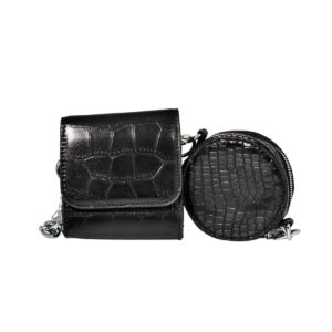Γυναικεία τσάντα μέσης/χιαστί από οικολογικό δέρμα κωδ. 2390 - BLACK