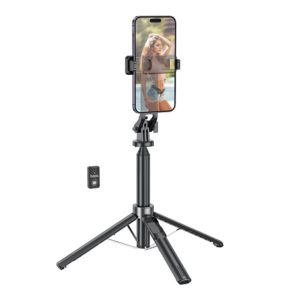 Selfie Stick Hoco K21 Stream για Συσκευές 4.5-7.0 55mAh Ύψος 1.37m με Τηλεχειριστήριο Μαύρο