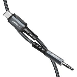 Καλώδιο σύνδεσης Acefast C1-08 USB-C σε 3.5mm Αρσενικό Braided 1.2 Γκρι