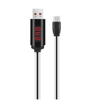 Καλώδιο σύνδεσης Hoco U29 LED Display USB σε Micro-USB 2.0A Fast Charging Λευκό 1m