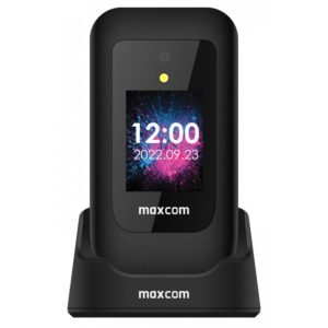 Maxcom MM827 4G VoLTE 2.8 με Κάμερα, Ραδιόφωνο Πλήκτρο Έκτακτης Ανάγκης και Βάση Φόρτισης Μαύρο