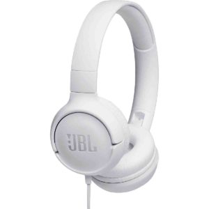 Ακουστικά Stereo On-ear JBL Tune 500 3.5mm Pure Bass Sound με Μικρόφωνο JBLT500WHT Λευκό