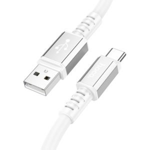 Καλώδιο Σύνδεσης Hoco X85 Strength USB σε USB-C 3A Λευκό 1m Υψηλής Αντοχής