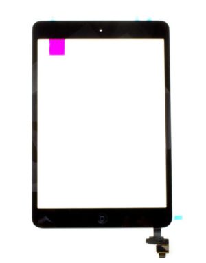 Μηχανισμός Αφής Apple iPad Mini με IC, Home Button και Κόλλα Μαύρο OEM Type A