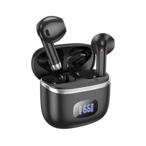 Wireless Headset Hoco EQ1 Music Guide TWS V5.3 με Πλήκτρο Ελέγχου Συμβατό με Siri και LED Ένδειξη Μαύρο