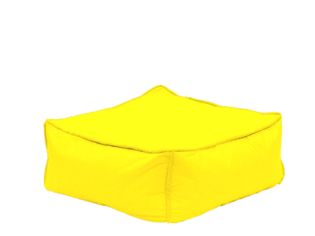 Πουφ Παραλίας Funky Σκαμπό Κίτρινο 95x95x40hcm Poofomania 10159-Κ14