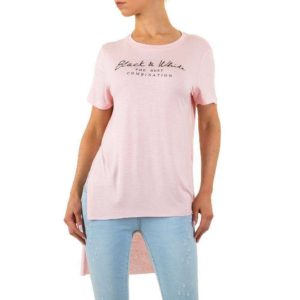 1489 LD Ασύμμετρη γυναικεία μπλούζα - ρόζ - Ροζ
