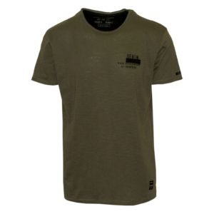 71505-16 Ανδρικό T-shirt με διακριτικό τύπωμα - Χακί - Χακί