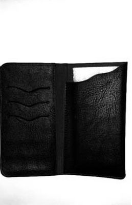 Anco Book Case Slim Fit Black Leather Universal (4.8-5.3)