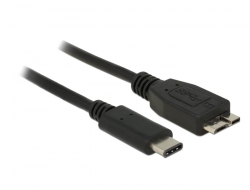Delock Καλώδιο SuperSpeed USB 10 Gbps (USB 3.1, Gen 2) USB Type-C™ αρσενικό >USB τύπου Micro-B αρσενικό 0,5 m μαύρο 83676