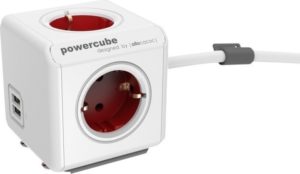 ALLOCACOC PowerCube Extended USB - Πολύπριζο - Κόκκινο Part No Κατασκευαστή: 1406RD/DEEUPC