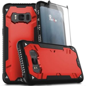 Zizo Proton Armor case with glass screen 9H Samsung Galaxy S8 Plus (Black / Solid Red) 1PRN2-SAMGS8PLUS-BKRD