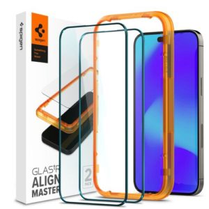 Spigen Glas.tr Slim Alignmaster Full Face Tempered Glass 2τμχ Μαύρο (iPhone 14 Pro) AGL05216