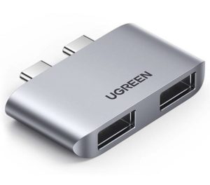 Adapter UGREEN CM413, 2x USB-C σε 2x USB 3.1 (grey)