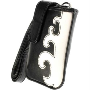 KRUSELL Leather Case Wave Pouch (Black/White) 95196