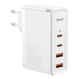 Baseus φορτιστής GaN2 Pro Quick Travel Charger 2x USB + 2x USB-C 100W EU (White)
