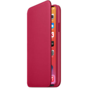 Θήκη Apple Leather Case Folio για το iPhone 11 Pro Max - Raspberry (MY1N2ZM/A)