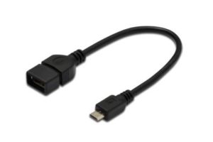 ASSMANN USB adapter cable, OTG micro B/M - A/F AK-300309-002-S - 4016032324027