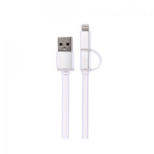 Remax Aurora iPhone 5/5S/6/6 Plus and Micro USB data cable 1.0m (White)