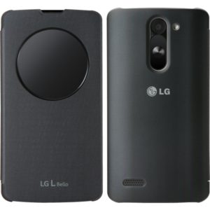 LG QuickCircle Case Black for L Bello L80+ CCF-560