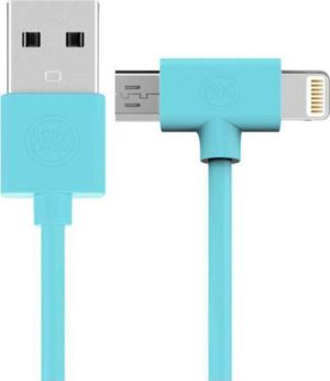 WK AXE WDC-008 Charging Cable 2 in 1 LIGHTING/MICRO USB 1M BLUE