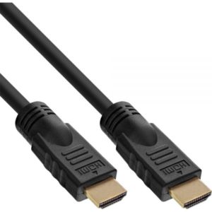 InLine® HDMI High Speed Cable male to male gold plated black 2m