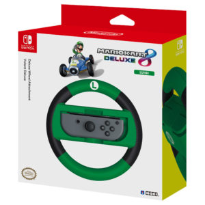 Hori Mario Kart 8 Deluxe Wheel Luigi Version Switch Hand Grip για Switch GREEN