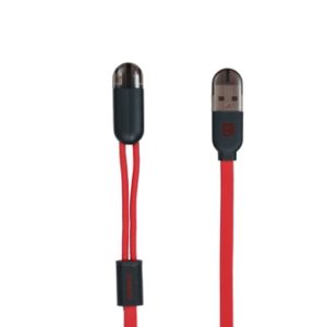 REMAX 2in1 Lightning & Micro USB Charging Data Cable (RC-025T) Red