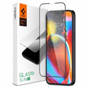 Spigen GLAS.tR Full Face Tempered Glass για το iPhone 13/13 Pro/14- Black (AGL03392)
