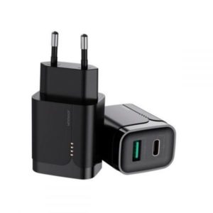 Φορτιστής Joyroom USB-A / USB-C Wall Adapter Μαύρο 18W (L-QP182)